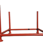 conteneur métallique de construction rouge